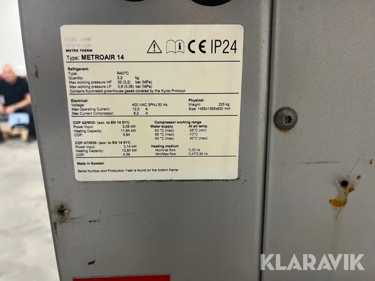 Billede 7 - Varmepumpe Metro Therm Metroair 14 luft til vand