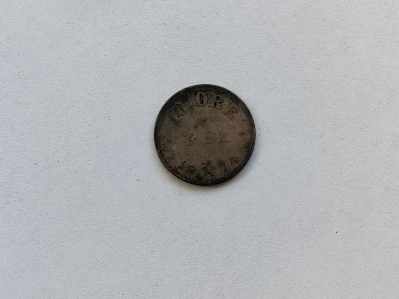 Billede 1 - 10 øre (3 Skilling) 1874 Norge - Slidt