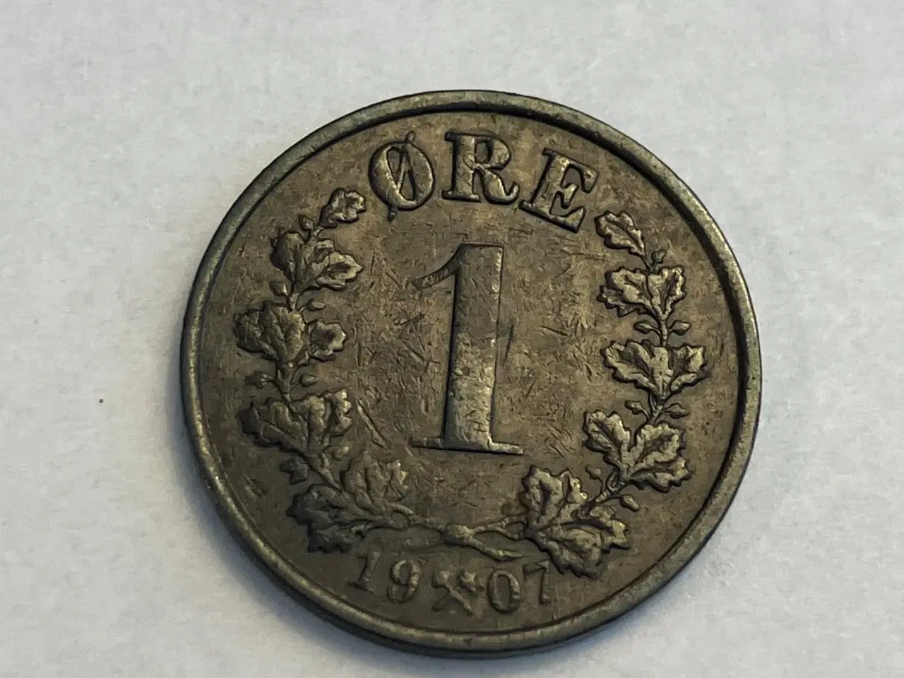 Billede 1 - 1 øre 1907 Norge