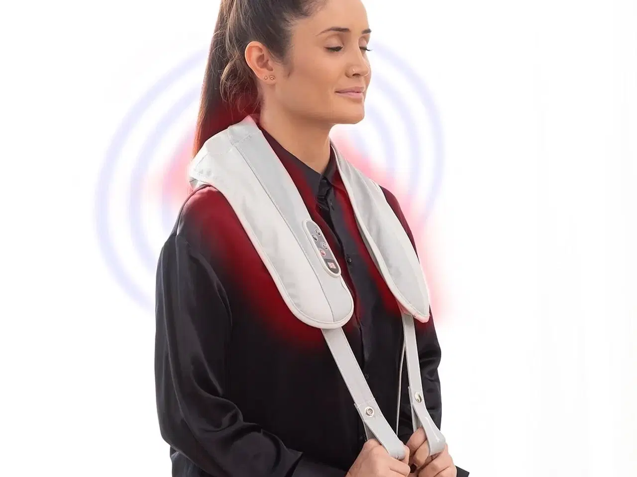 Billede 4 - Tappilan - Elektrisk opvarmet tapping/percussiv nakkemassager, grå