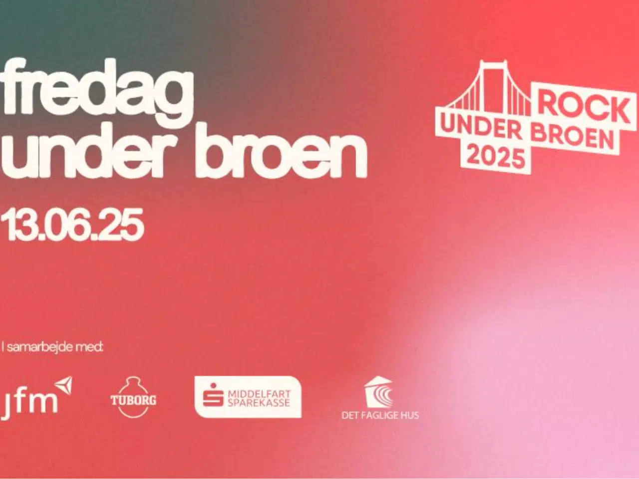 Billede 1 - 2 billetter til Rock under broen 13/6-25