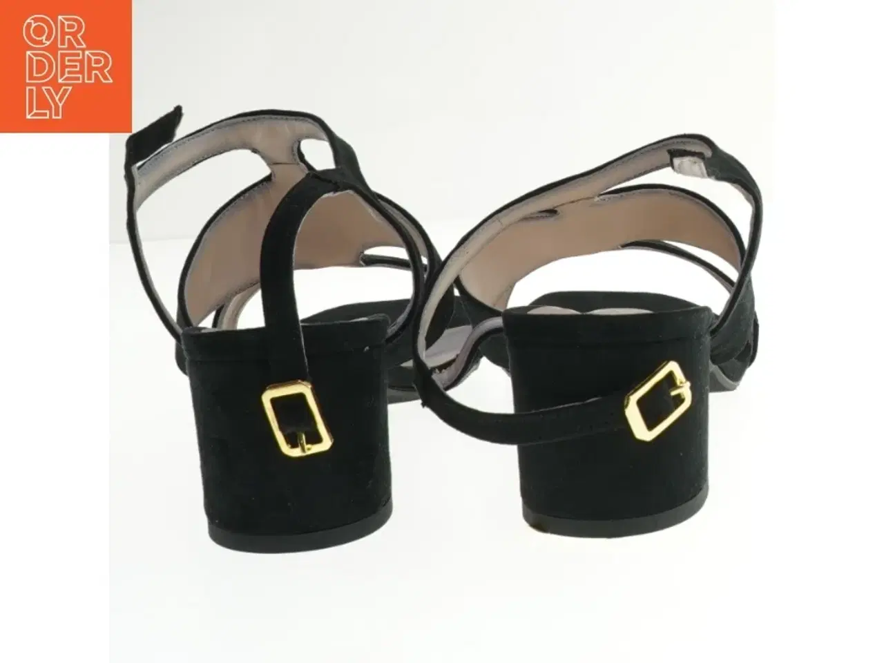 Billede 2 - Sorte sandaler med hæl fra Vera Pelle (str. 39 )