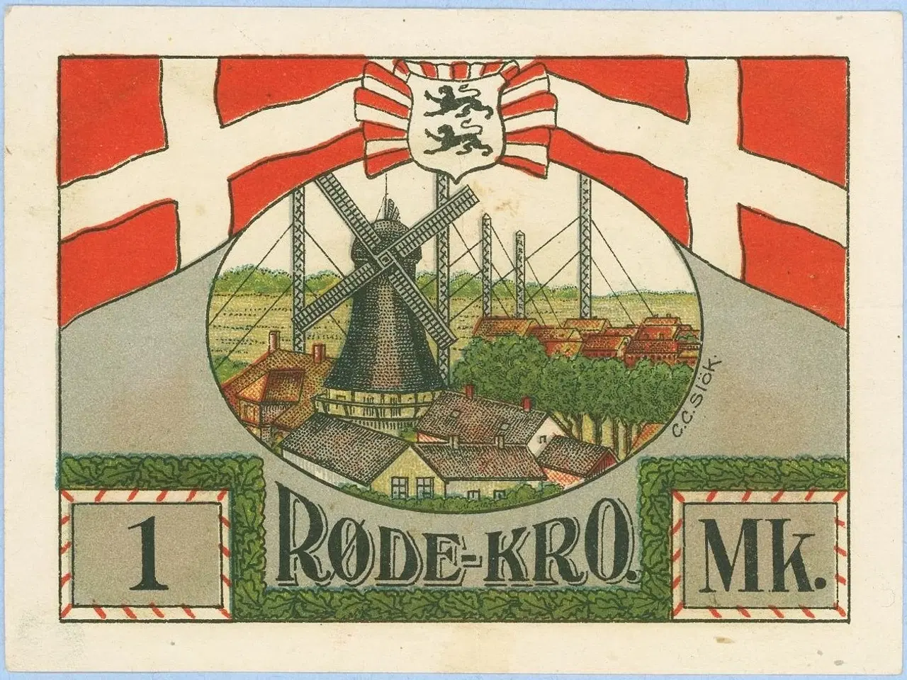 Billede 2 - Rødekro. Nødpengeseddel 1920