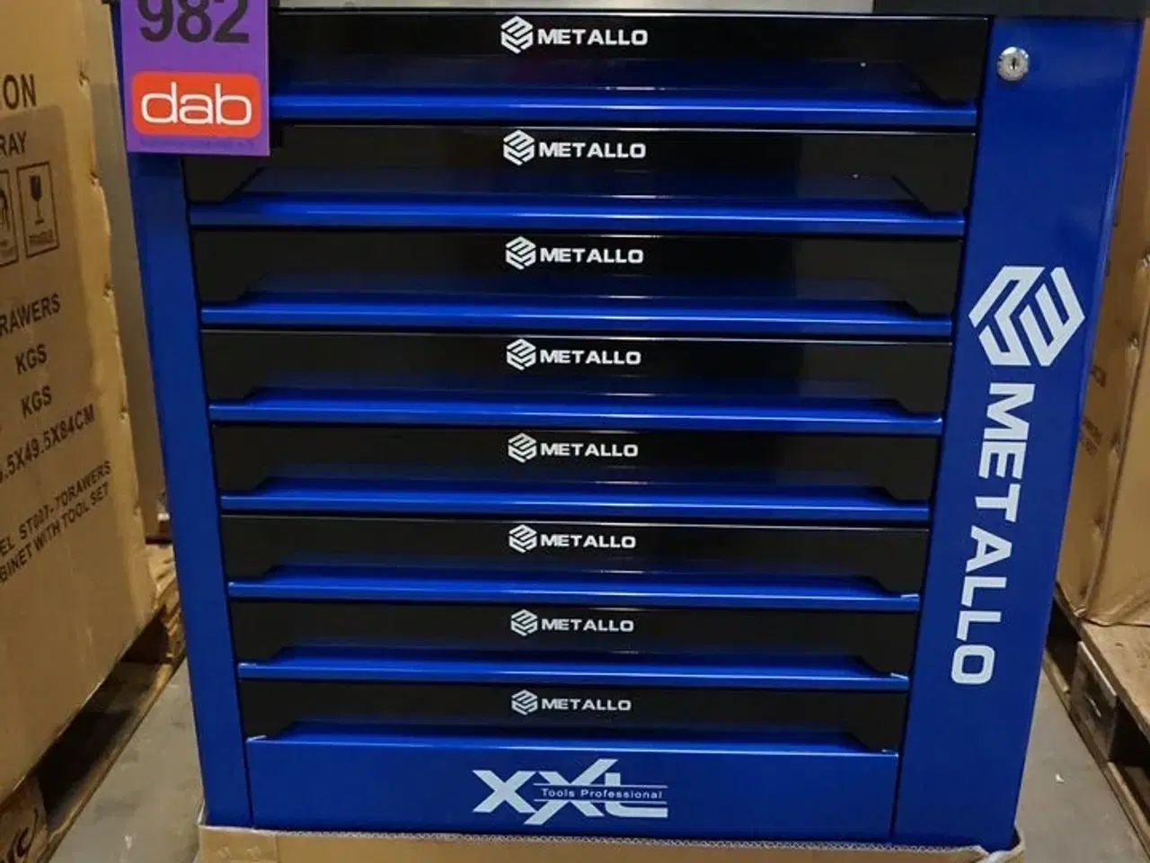Billede 12 - Metallo Værktøjsvogn XXL med værktøj og 8 skuffer og sideskab