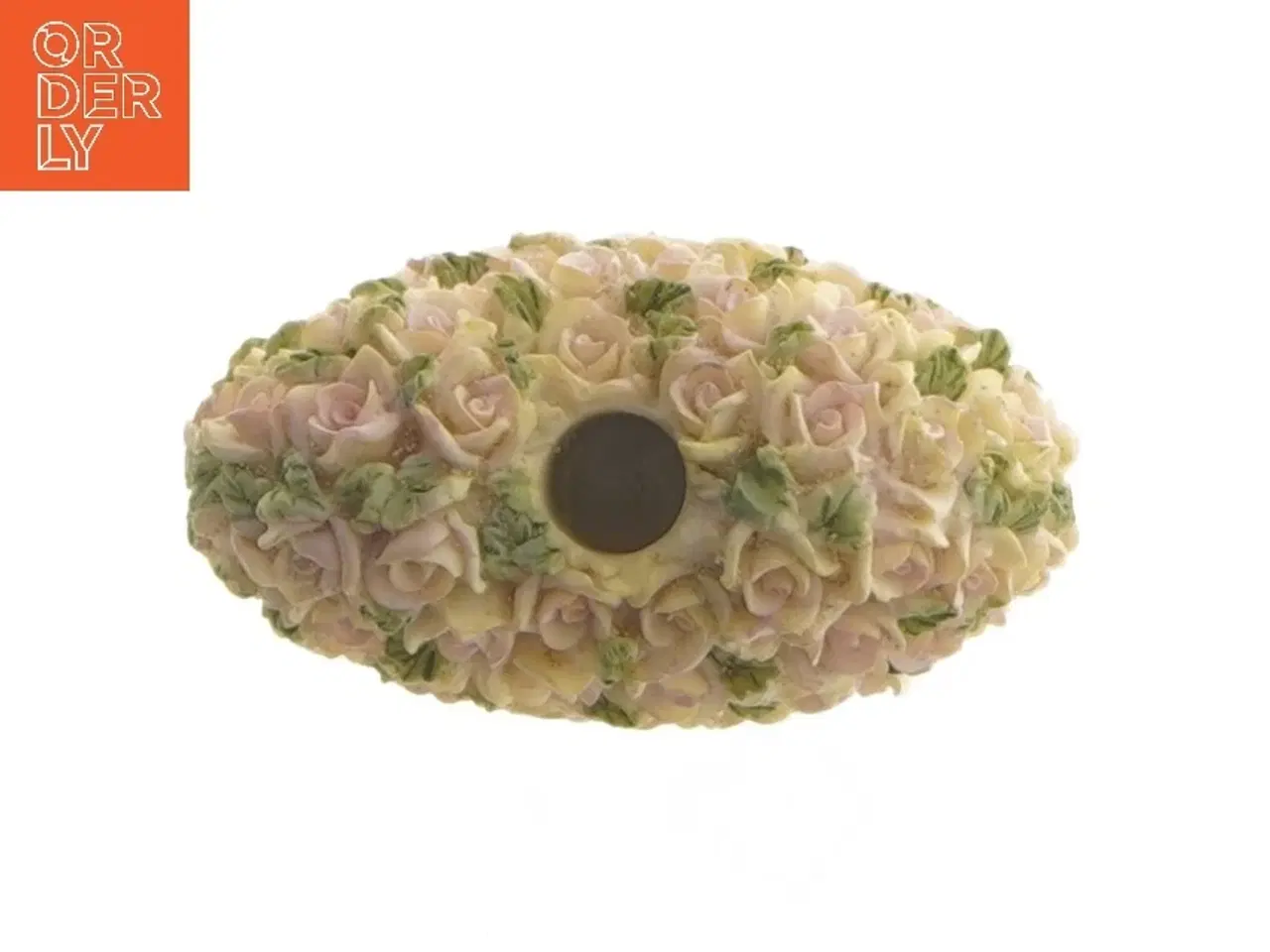 Billede 5 - Hjerteformet lysetage med roser (str. 8x8 cm)