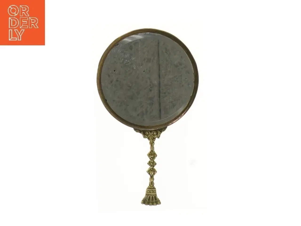 Billede 1 - Vintage håndspejl med dekorativt skaft (str. Ø 14 cm)