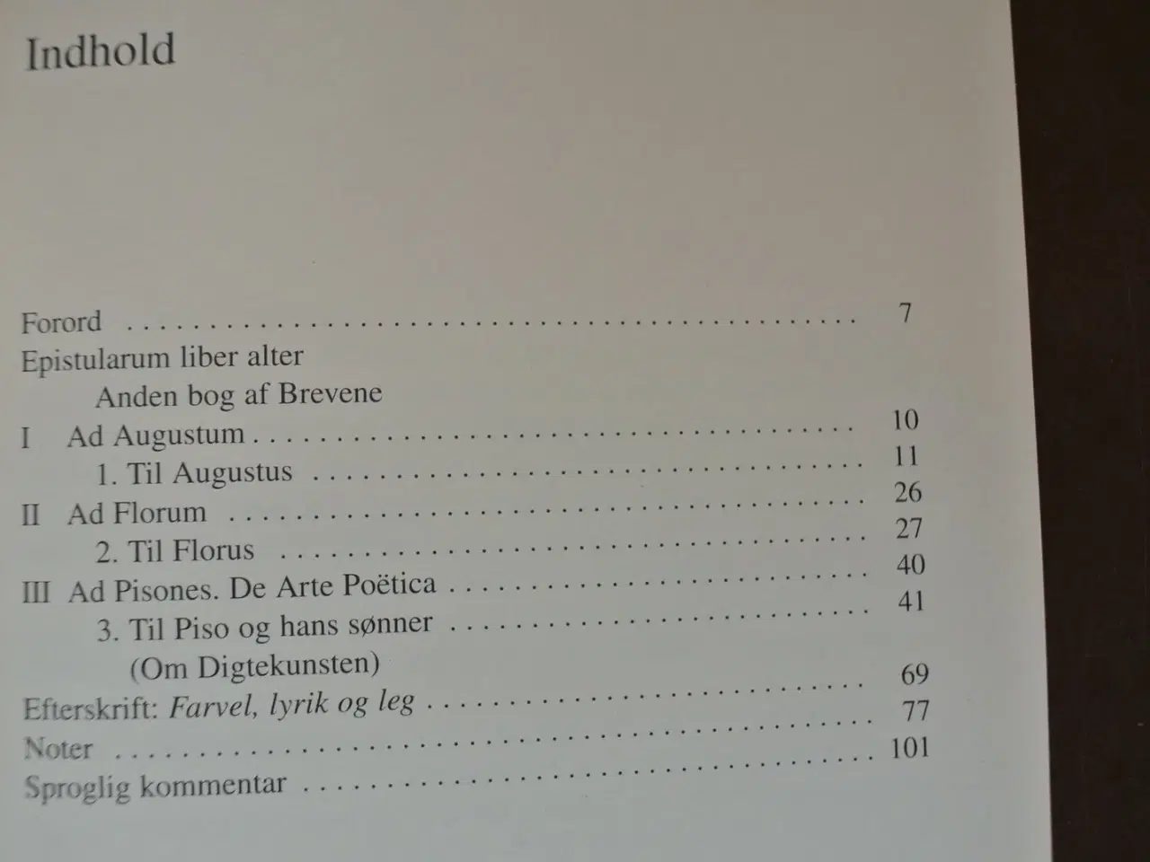 Billede 2 - poetik og kritik - anden bog af epistlerne, af hor