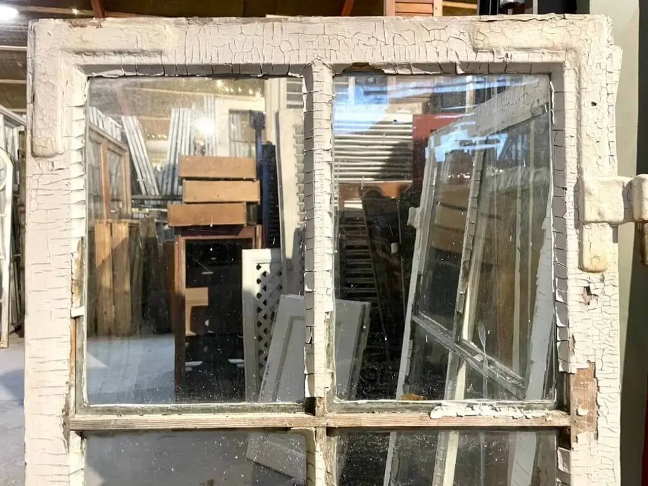 Billede 3 - 6-ruders vinduesramme m. trukket glas