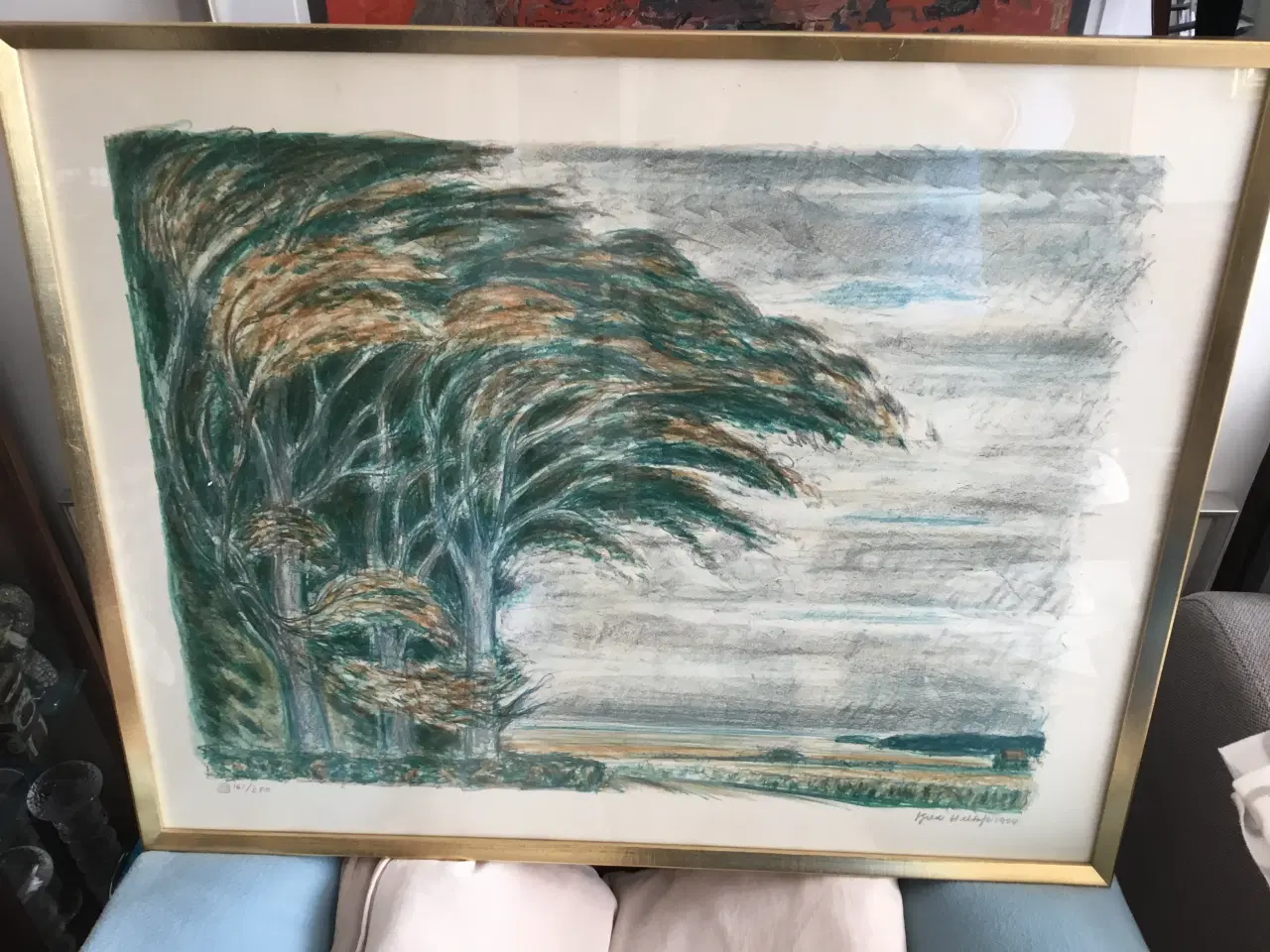 Billede 1 - Litografi af kendt kunstner