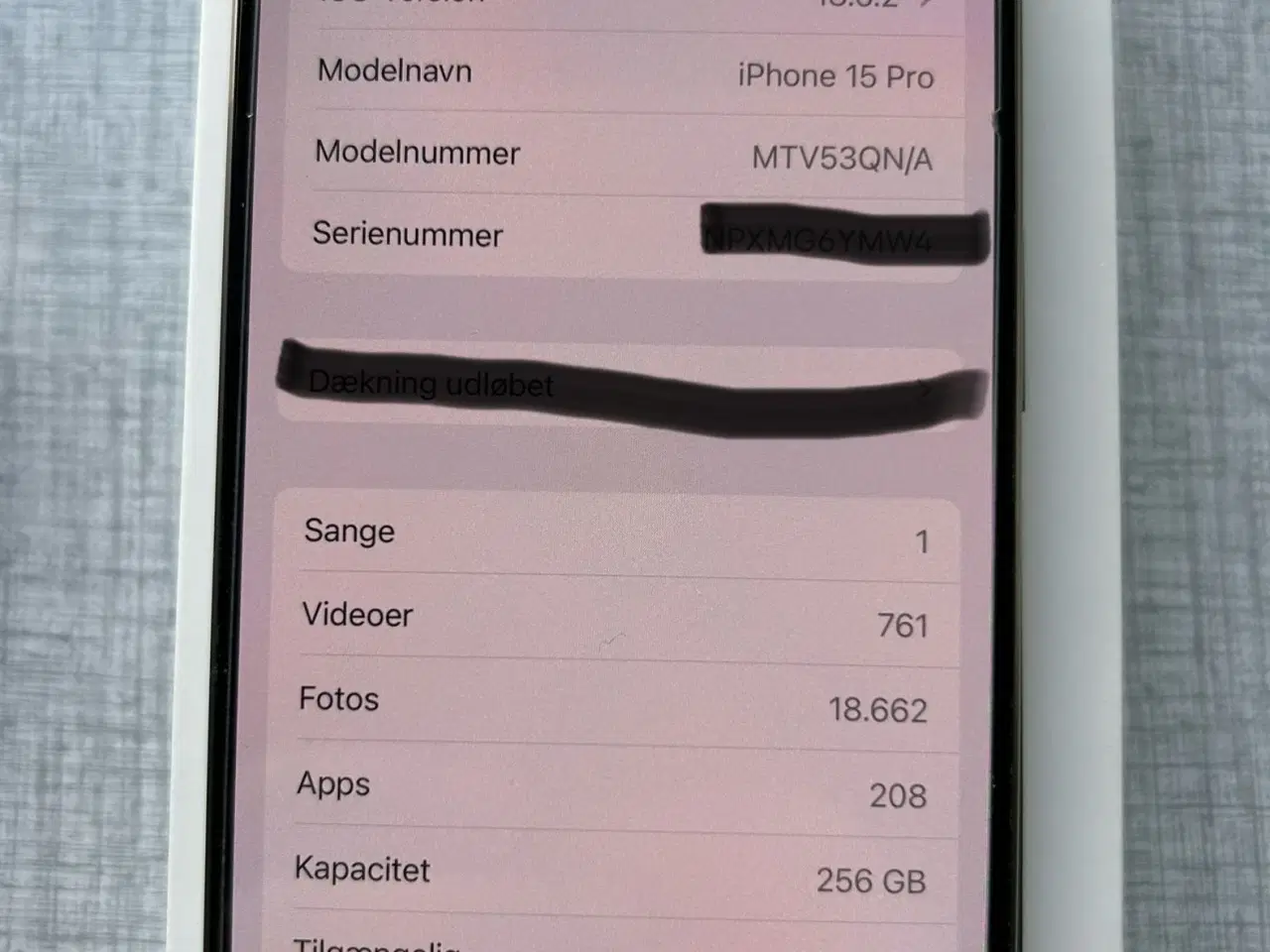Billede 8 - Extremt velholdt iPhone 15 pro 256 gb