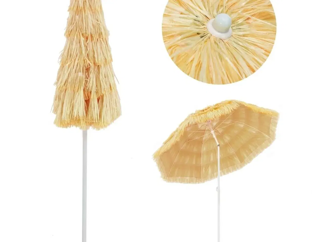 Billede 3 - Strandparasol Hawaii-stil 180 cm naturfarvet