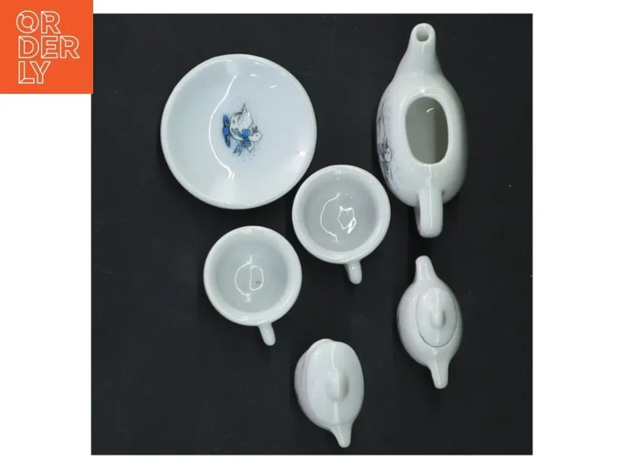 Billede 2 - Miniature testel / kaffestel til dukker (str. Ø 5,5 cm og 7 cm)