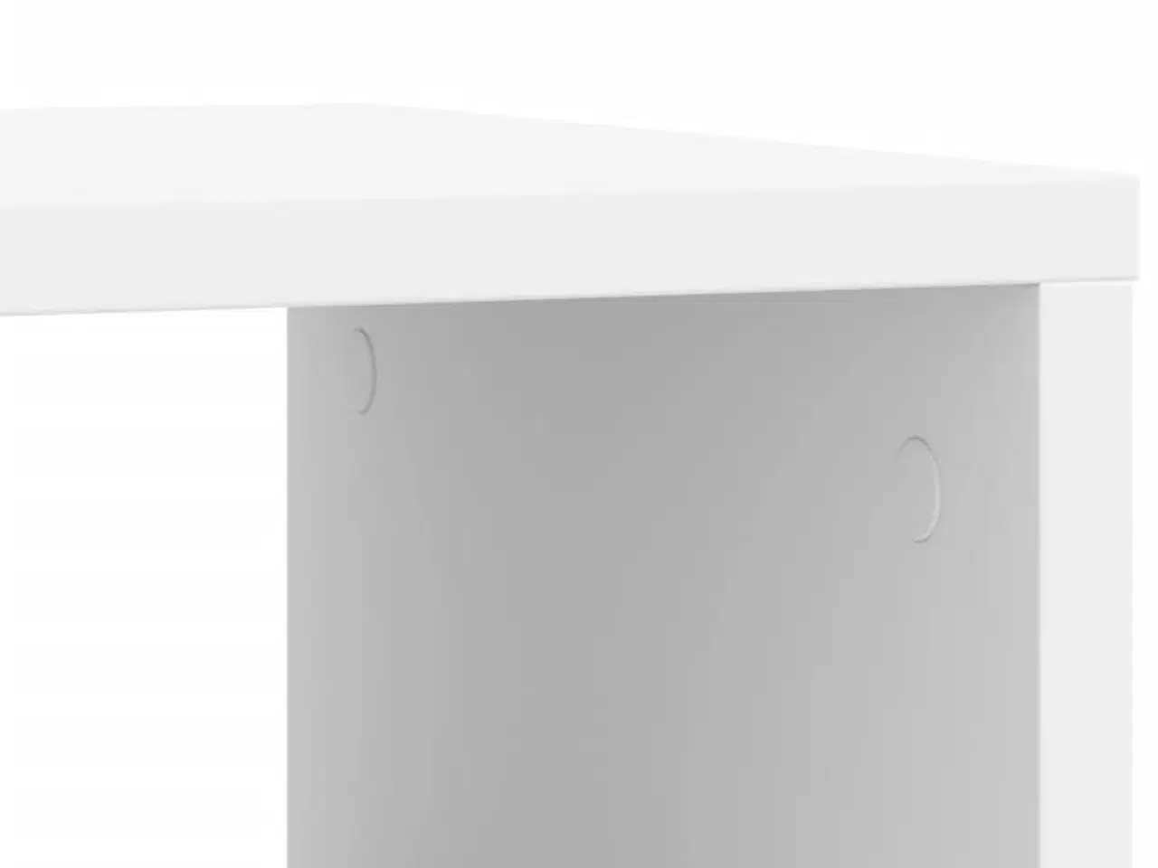 Billede 8 - Sidebord med hjul 50x30x55 cm konstrueret træ hvid