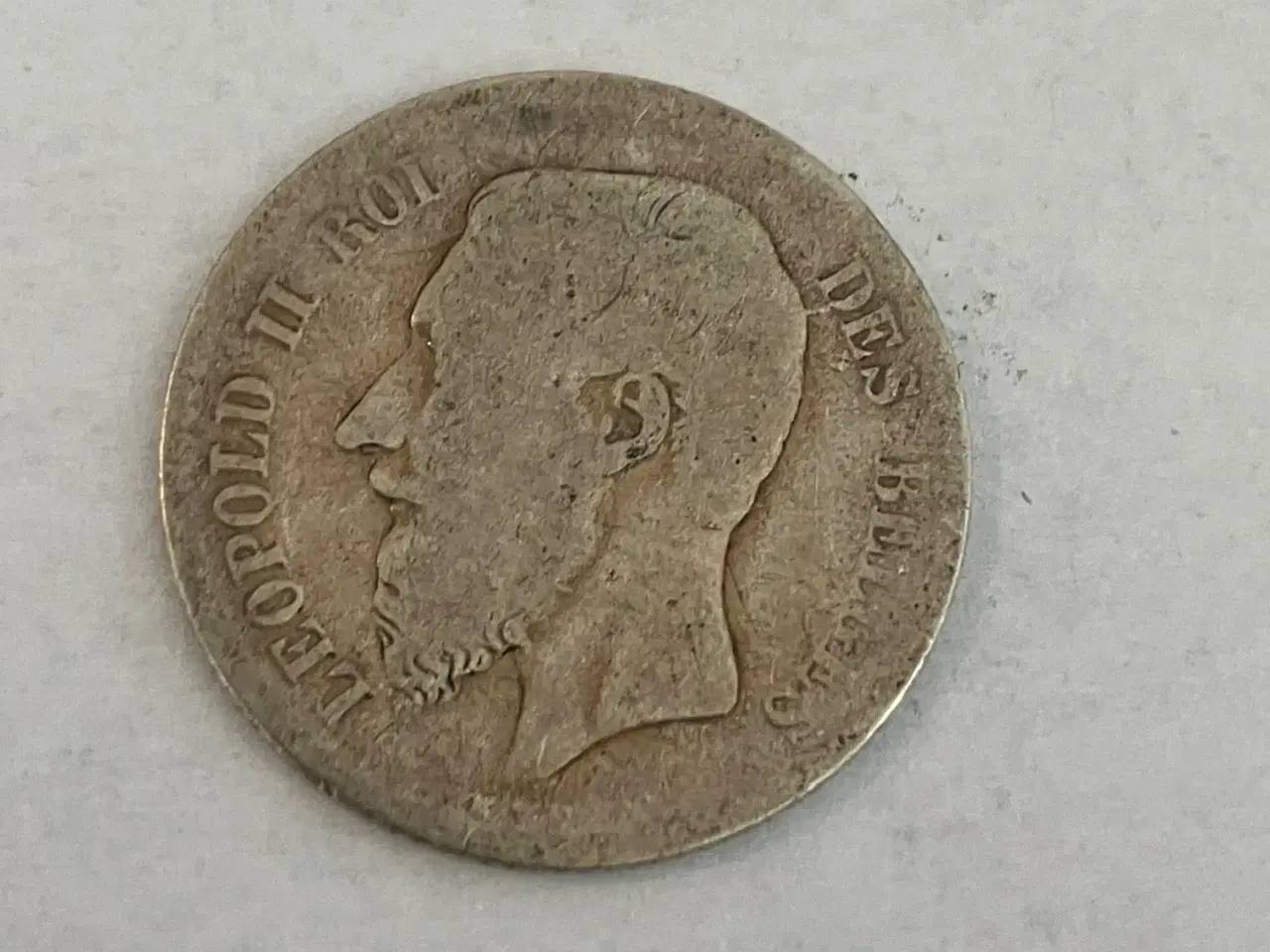 Billede 2 - 1 Franc Belgium 1866