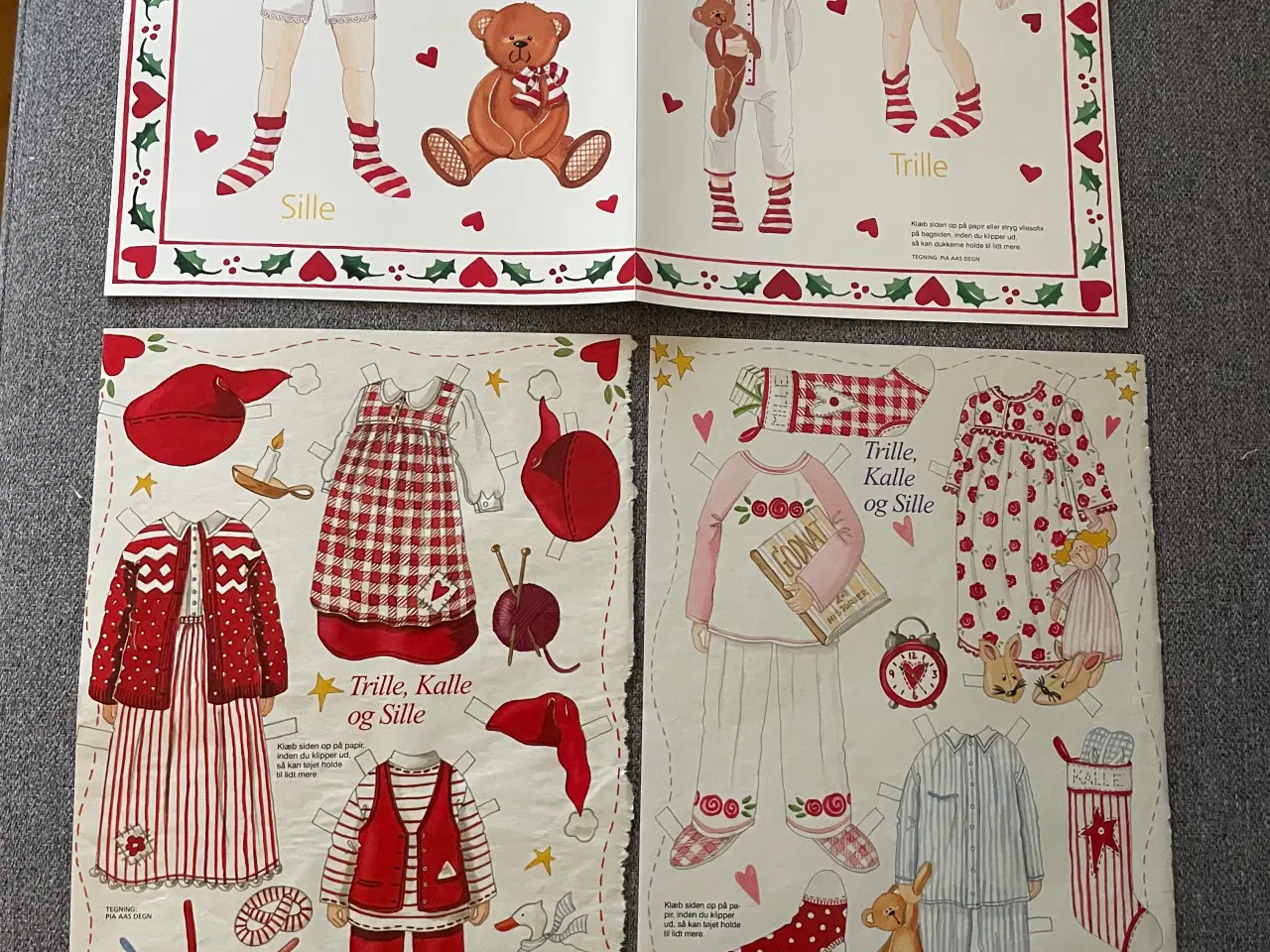 Billede 6 - 3 forskellige sæt jule påklædningsnisser med tøj