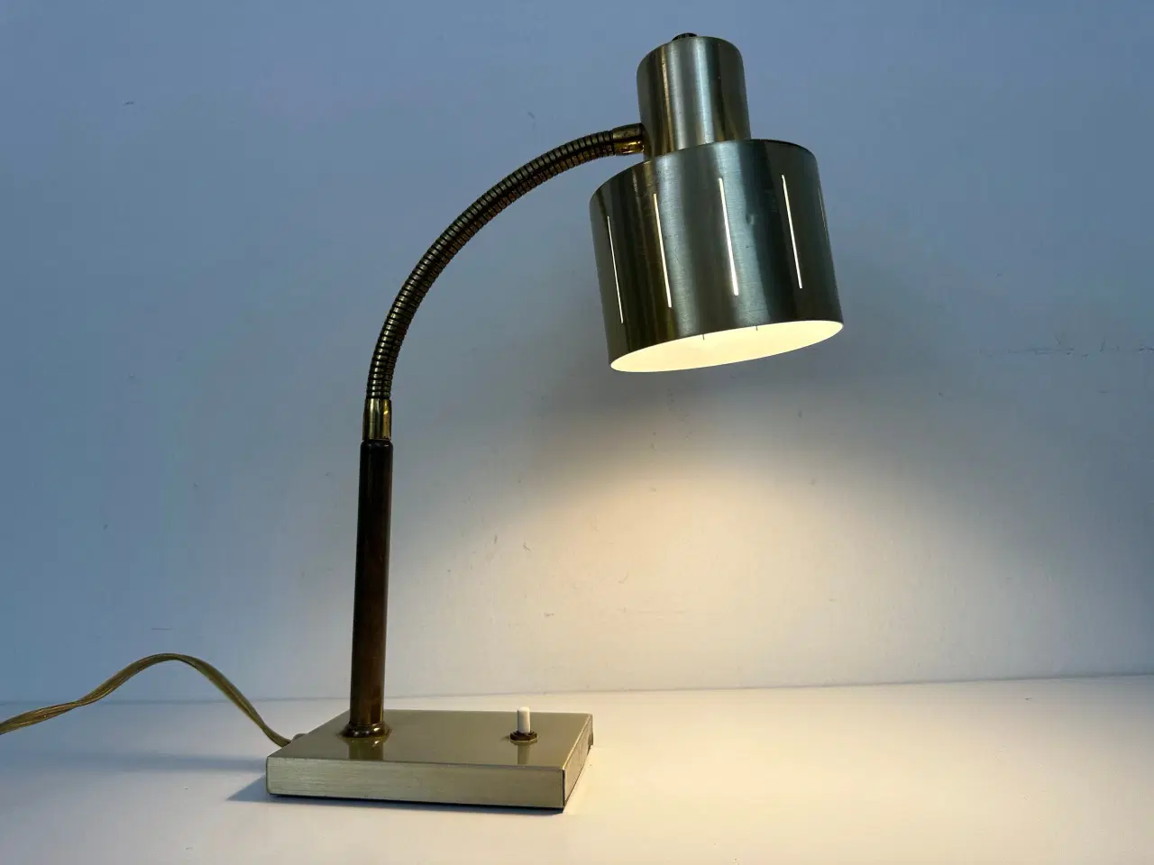 Billede 6 - Skrivebordslampe / bordlampe i messing (retro)