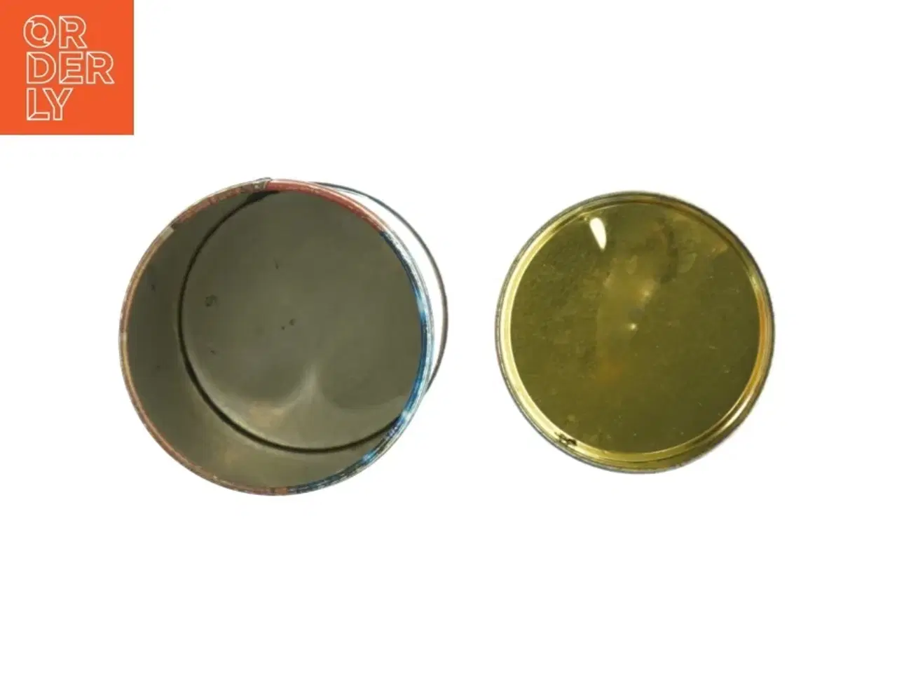 Billede 3 - Vintage Irma Rund metaldåse med børneprint (str. 19 cm)