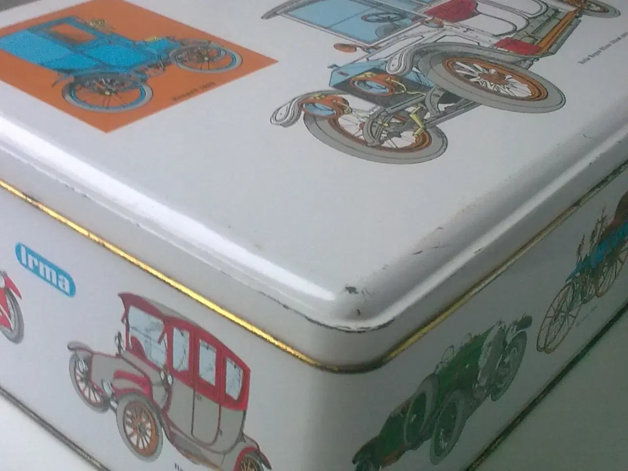 Billede 1 - Irma metal æske veteranbiler STOR dåse & coaster