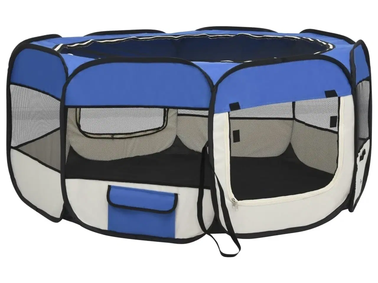 Billede 6 - Foldbar hundegård med bæretaske 145x145x61 cm blå