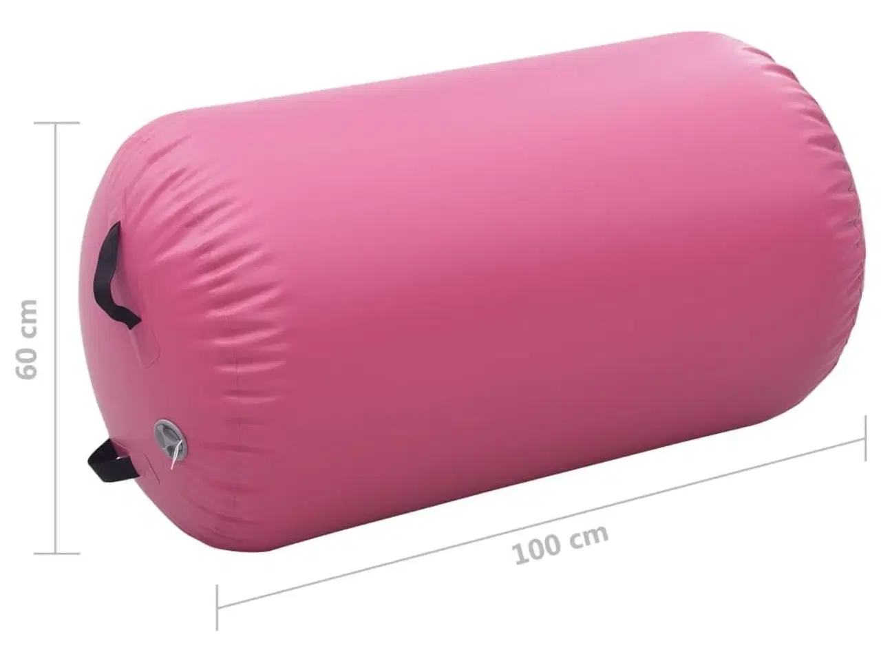 Billede 10 - Oppustelig gymnastikrulle med pumpe 100x60 cm PVC lyserød