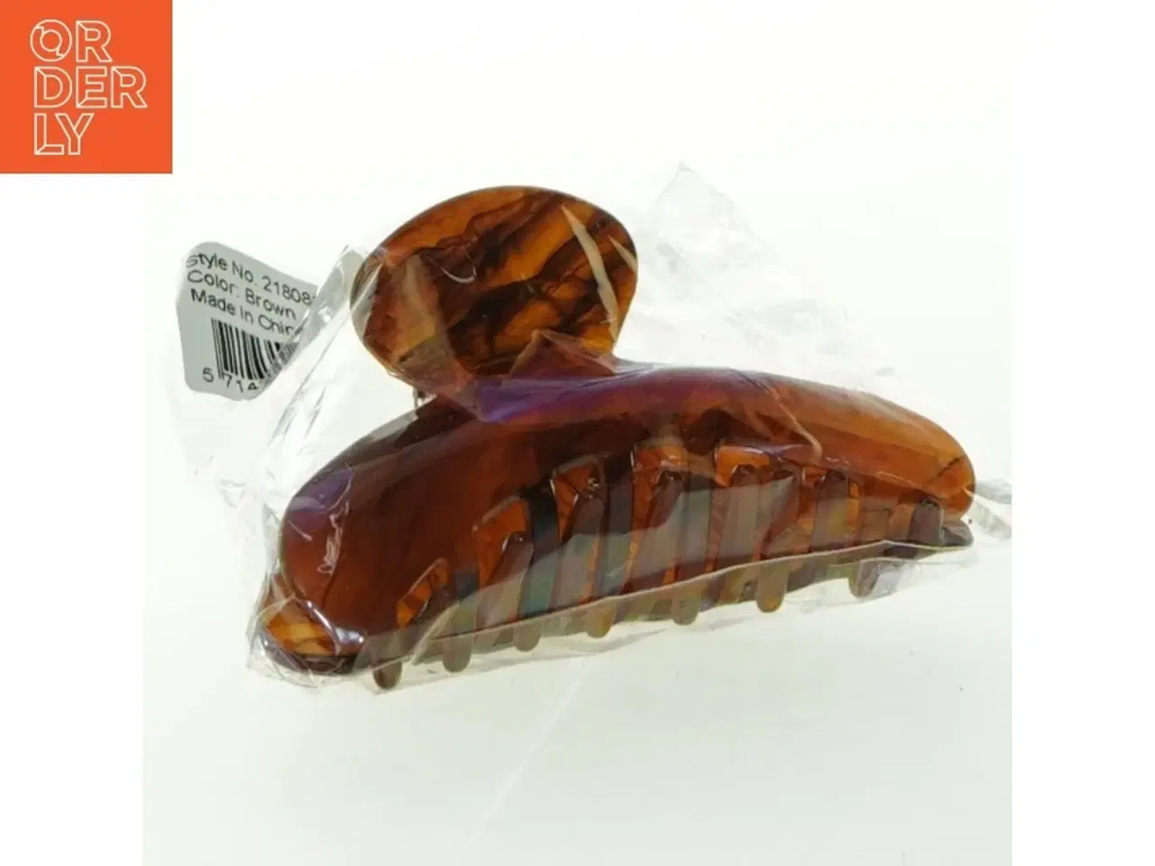 Billede 1 - Brun hårbøjle med kamtænder (str. Længde. 10 cm)