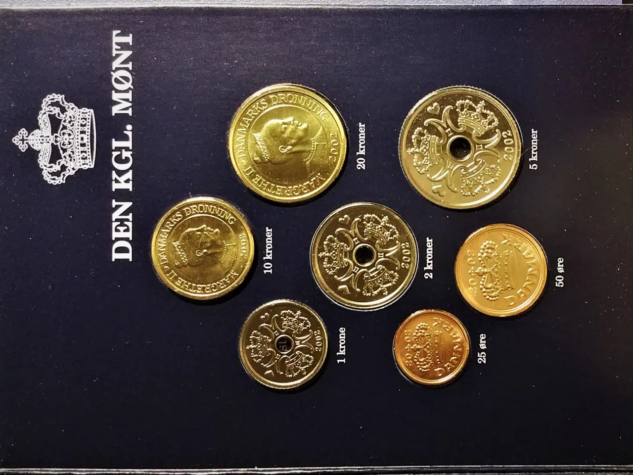 Billede 3 - DET KGL MØNTSÆT 2002  Margrethe II TOP Stand!