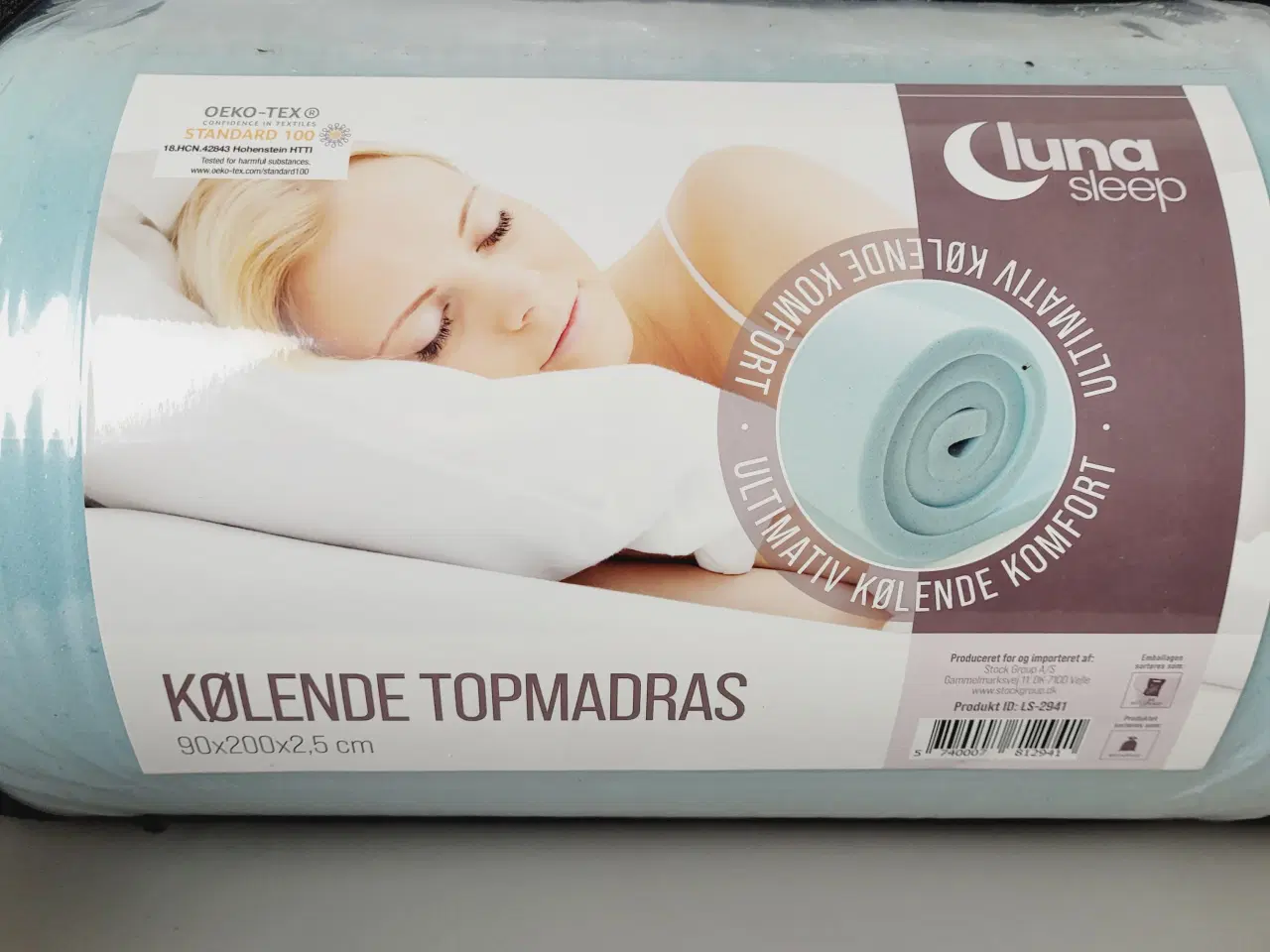 Billede 2 - ⭐️· Ubrugt Luna Sleep kølende topmadras (90x200 cm
