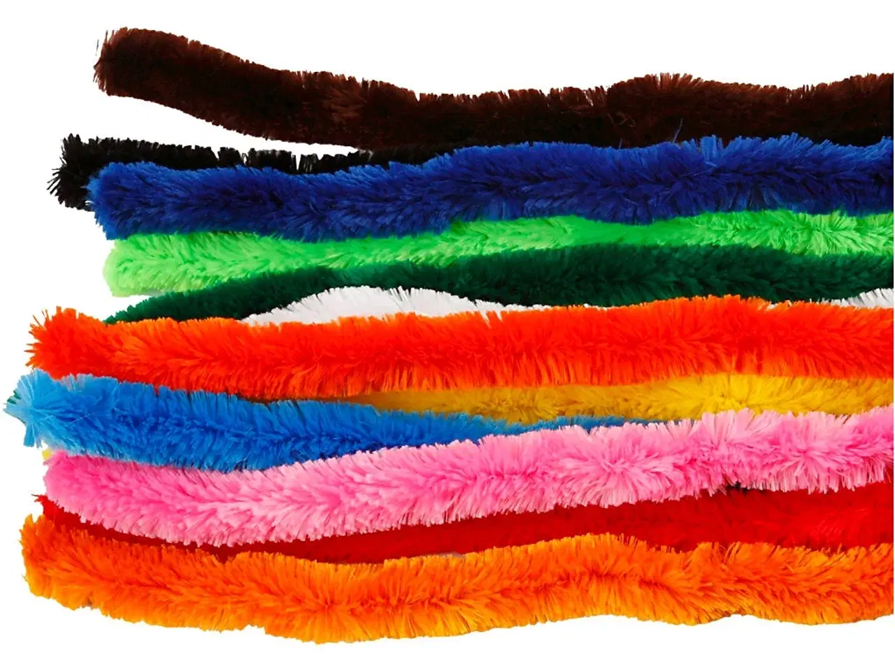 Billede 1 - Chenille, ekstra tykke, L: 45 cm, tykkelse 25 mm, ass. farver, 60ass./ 1 pk.