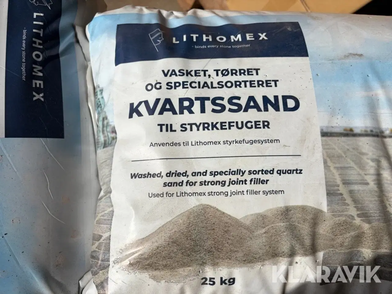 Billede 9 - Kvartsand til styrkefuger Lithomex 650kg / 27 sæt