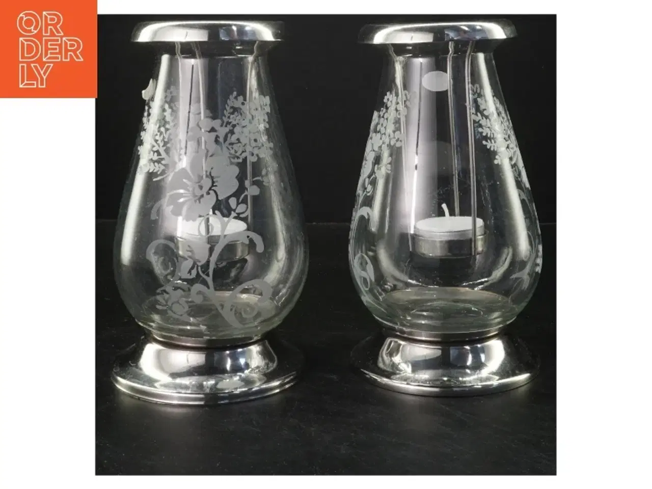 Billede 2 - Glas lysestager (str. 20x10 cm)