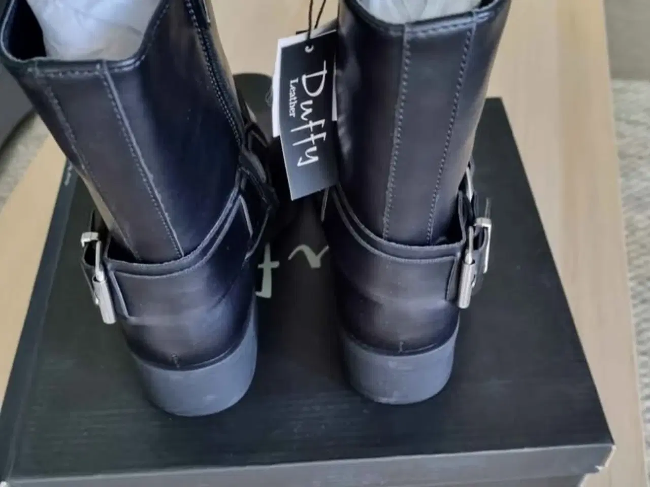 Billede 2 - Duffy 71-62801 Bikerstøvler i sort læder