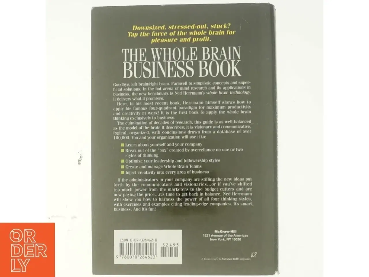 Billede 3 - The whole brain business book af Ned Herrmann (Bog)