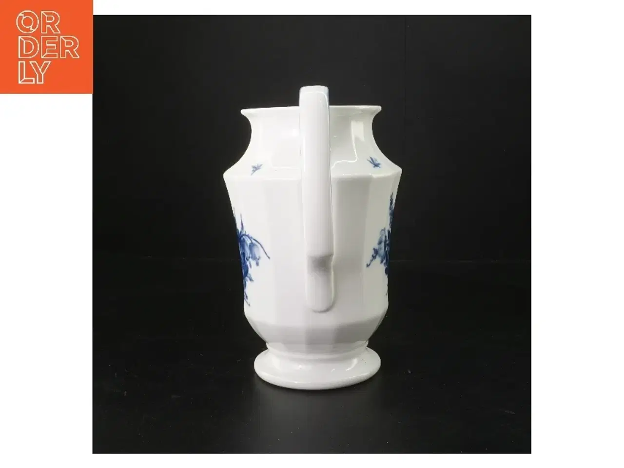 Billede 3 - Porcelæns kaffekande med blå blomst fra Royal Copenhagen (str. 24 cm)