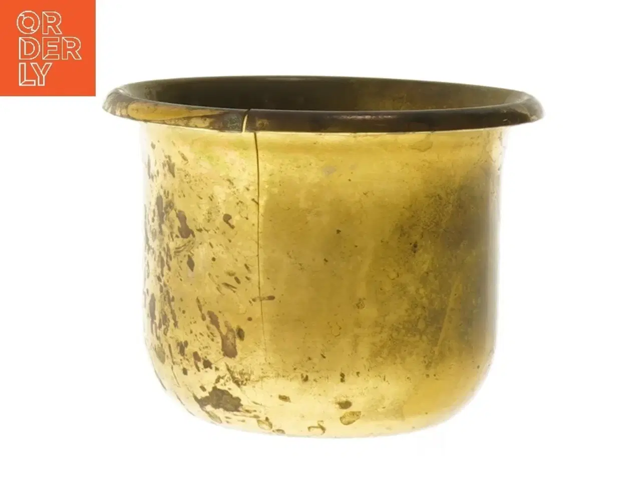 Billede 1 - Messingkrukke (str. Ø 12,5 cm længde 9,5 cm)