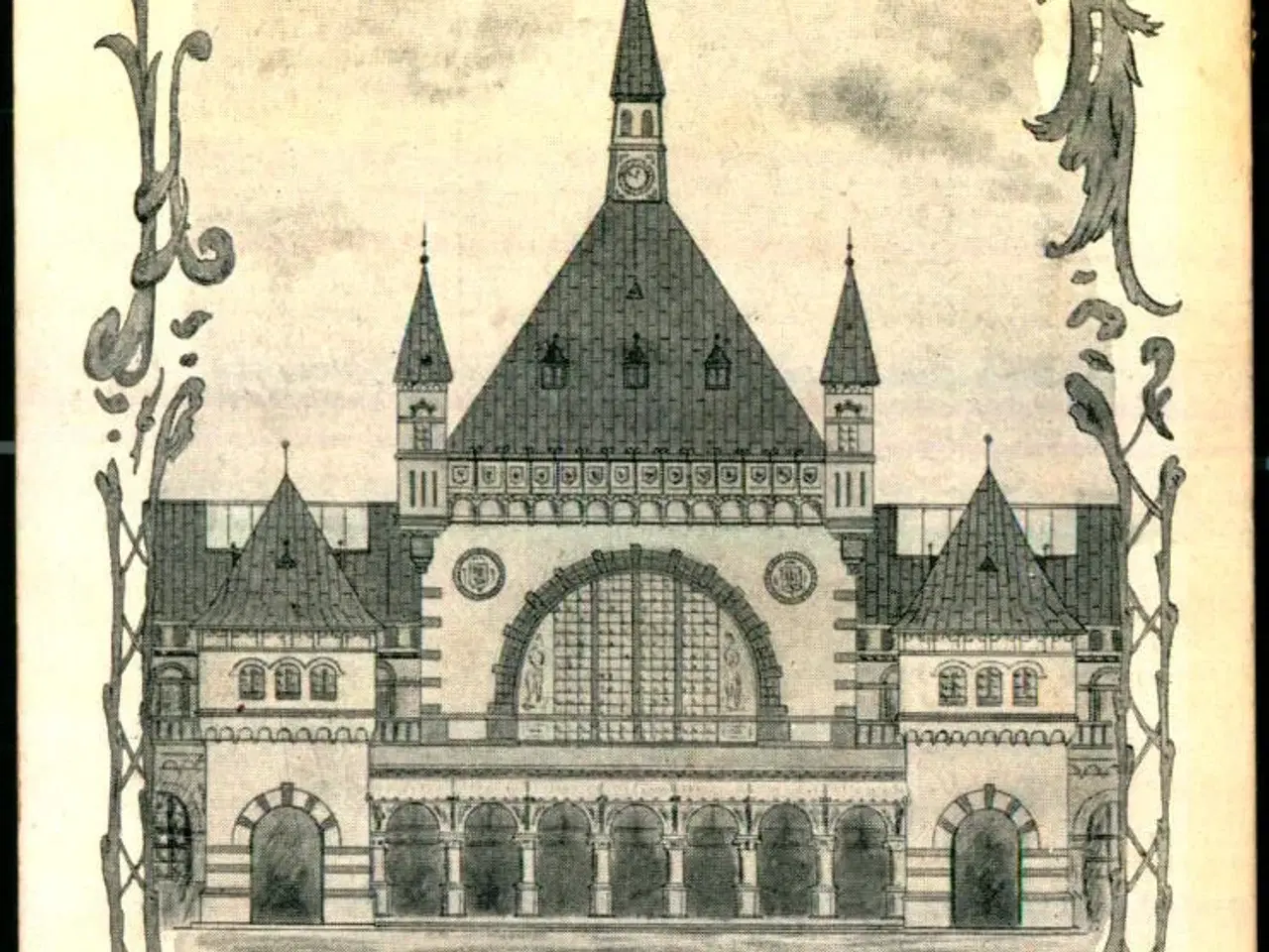 Billede 1 - Den nye Personbanegaards Hovedindgang - Nordisk Repro 4057 - Brugt