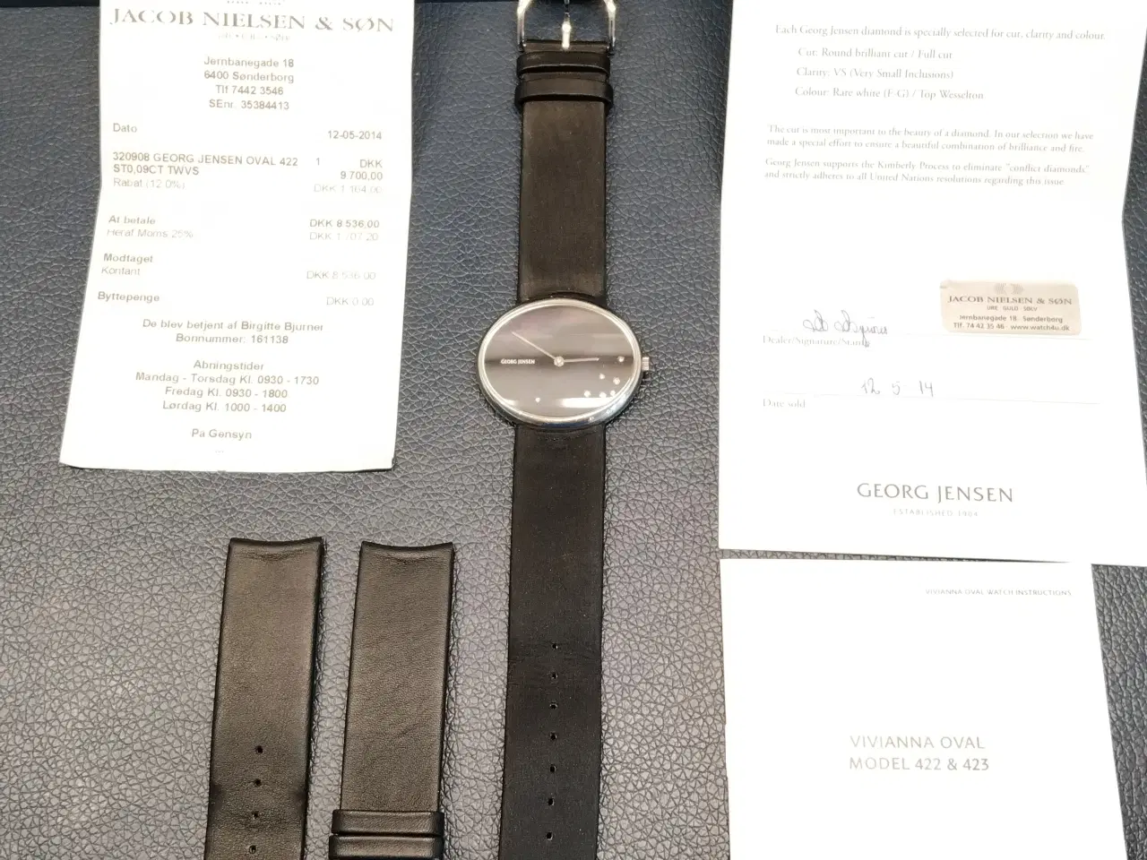 Billede 11 - Georg Jensen Vivianna ur oval dameur model  422