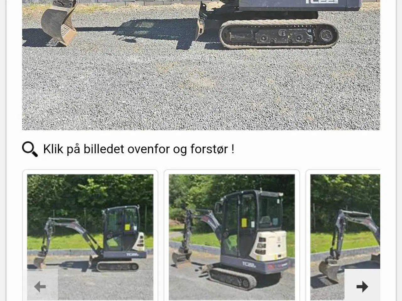 Billede 2 - Minigraver Terex tc22.2 har altid været opbevaret 