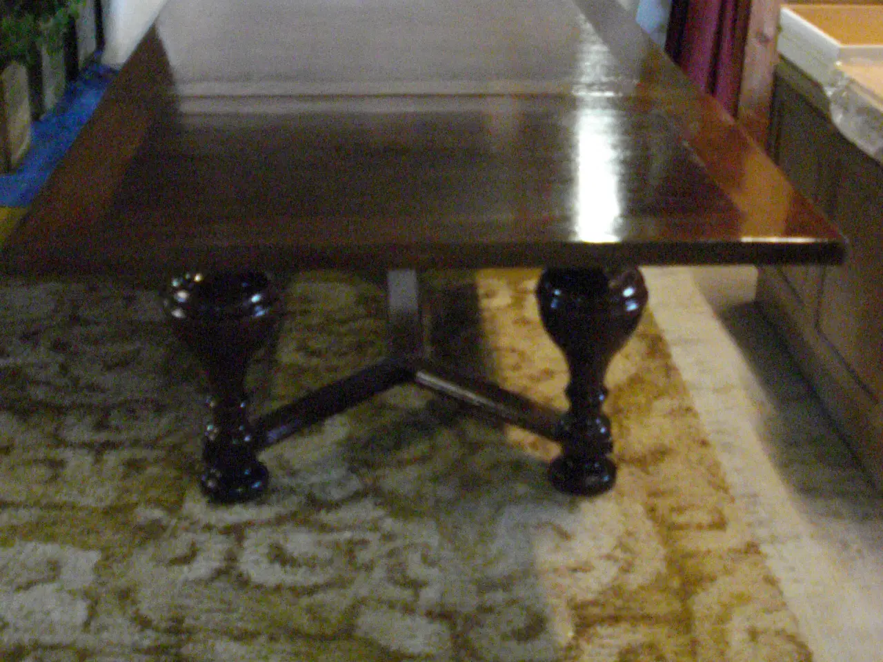 Billede 5 - Antikt egetræsbord med 2 