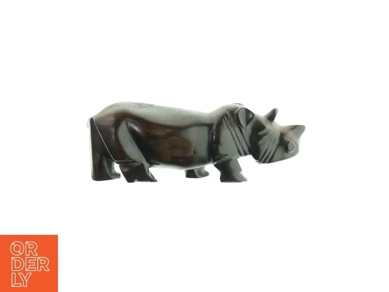 Billede 1 - Dekorativ næsehorn dyrefigur fra Ukendt (str. LBH:27x9x10cm)