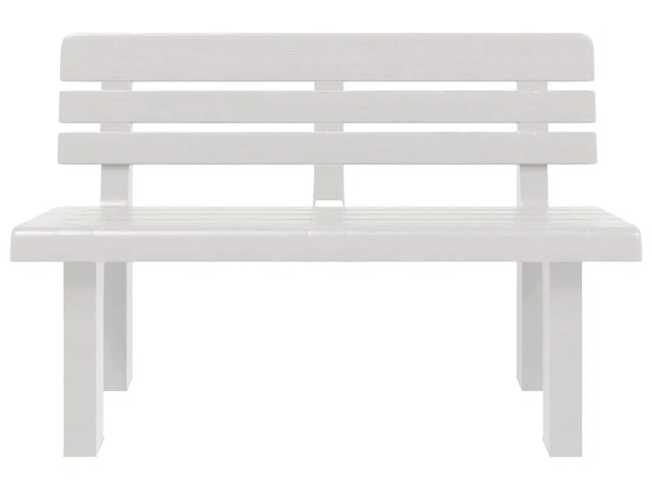 Billede 4 - Havebænk 110x52x71 cm polypropylen hvid