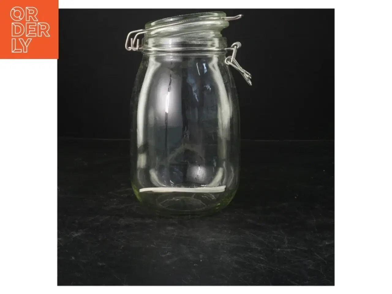 Billede 1 - Glasbeholder med låg (str. 21x12 cm)