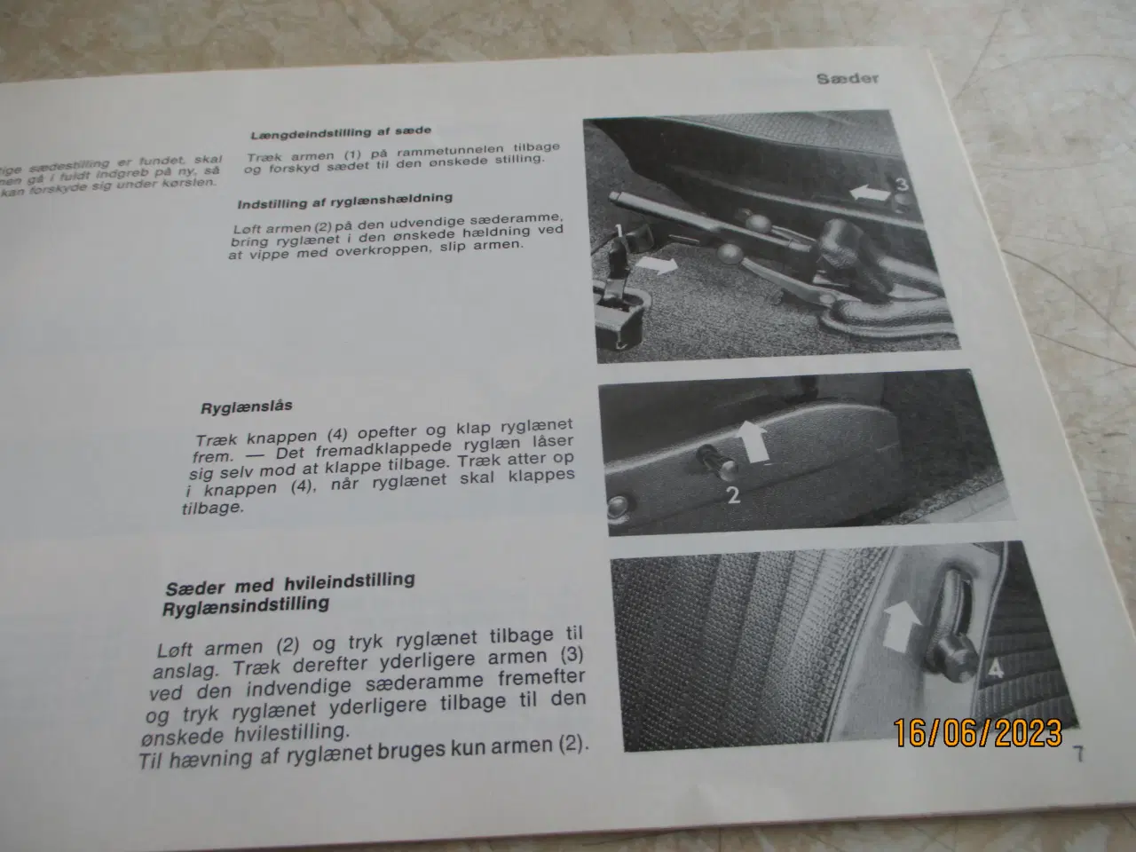 Billede 4 - Brugt  Instruktionsbog   VW 1200  + 1300  