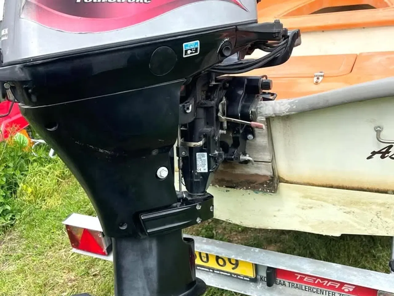 Billede 2 - Askeladden jolle med motor og trailer
