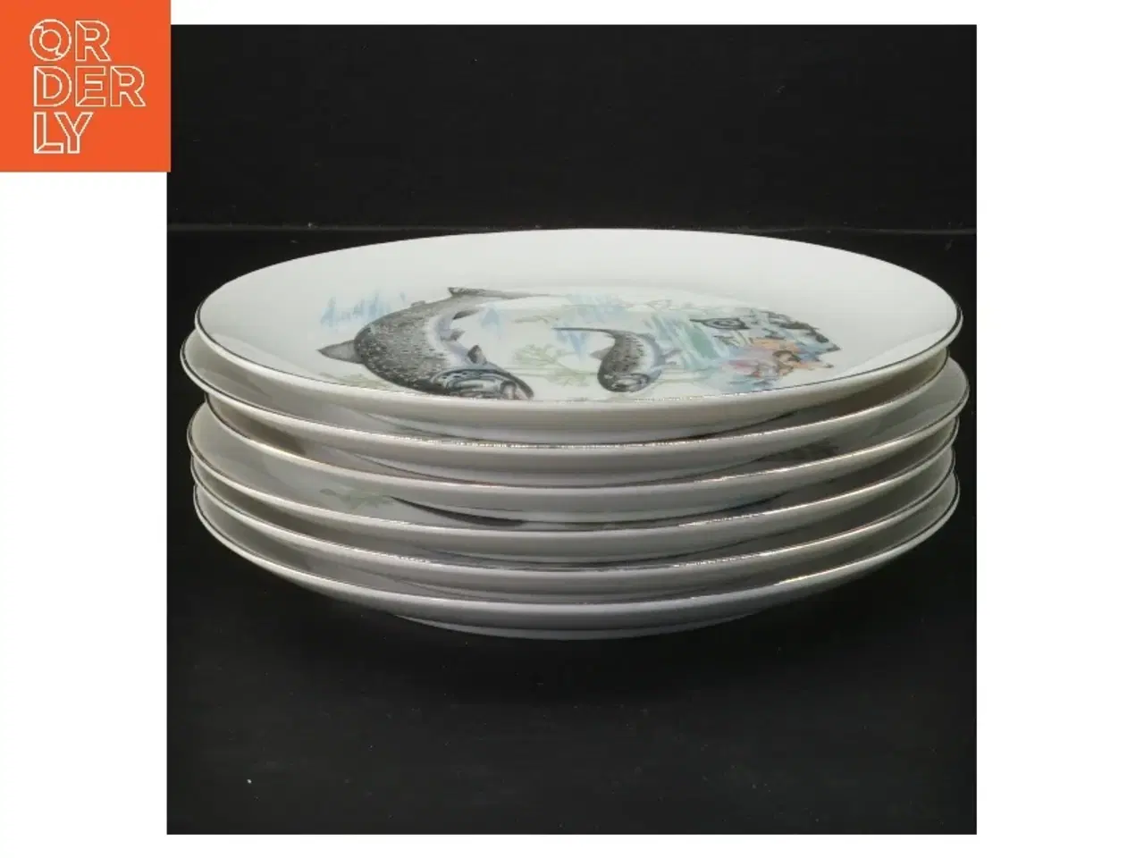 Billede 1 - Dekorative fiskeplatter, 6 stykker (str. 6 styk, ø 18,5 cm)