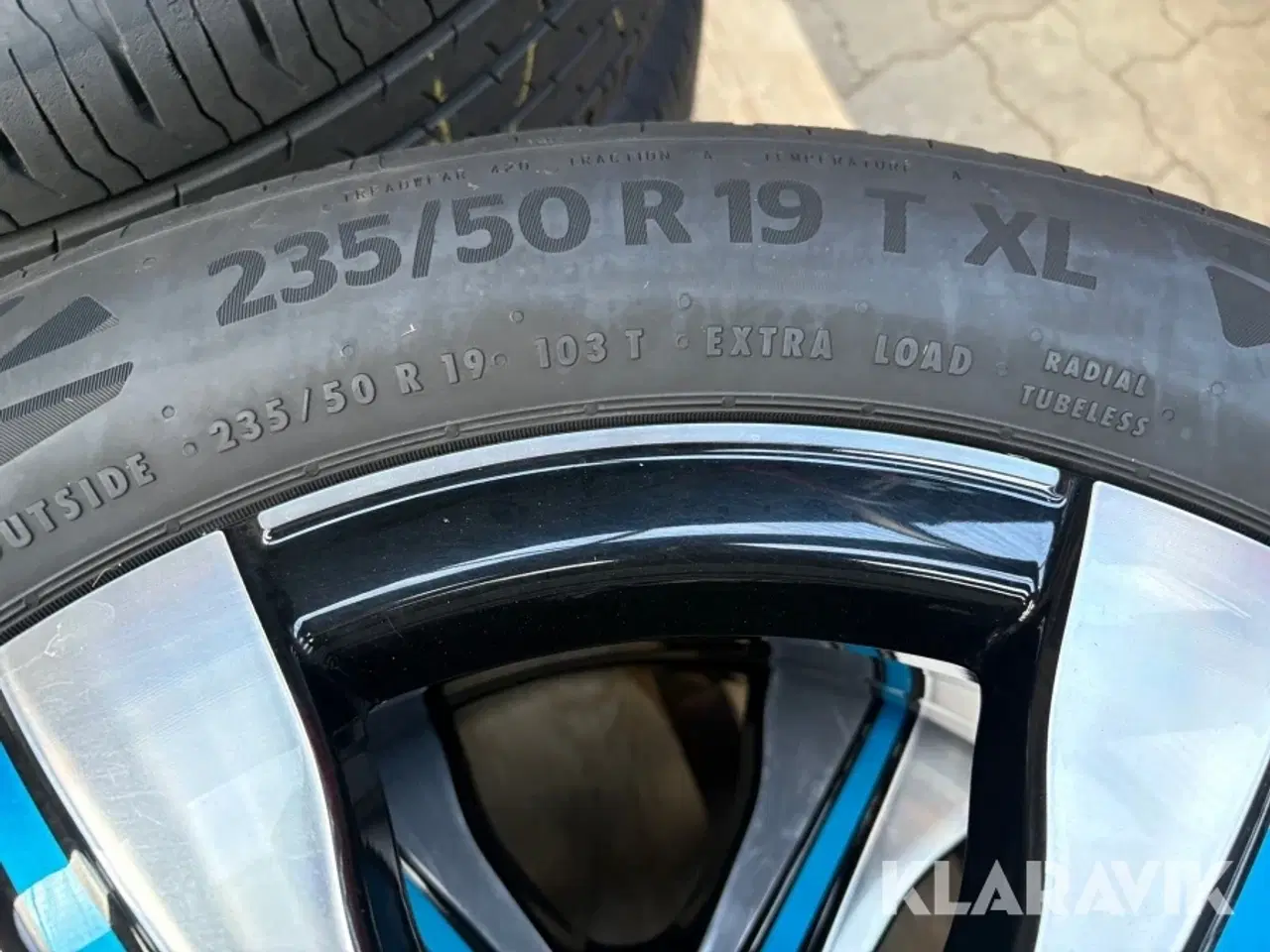 Billede 6 - Alufælge med dæk Mega wheels / Continental EcoContact 6 MO