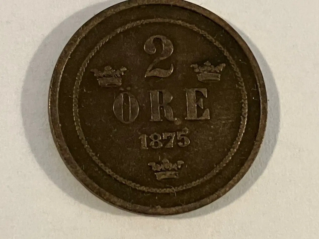 Billede 1 - 2 Øre 1875 Sverige