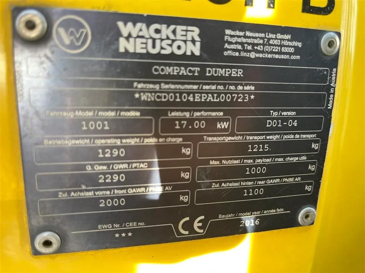 Billede 7 - Wacker Neuson 1001 med højtip