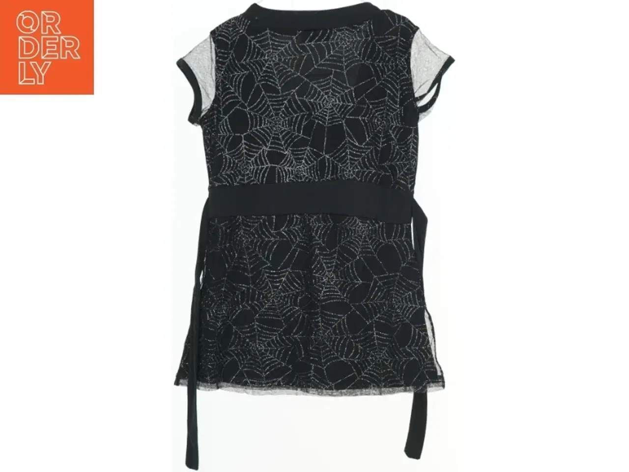 Billede 2 - Sort top med edderkoppespind design fra Girls Girls (str. 170)