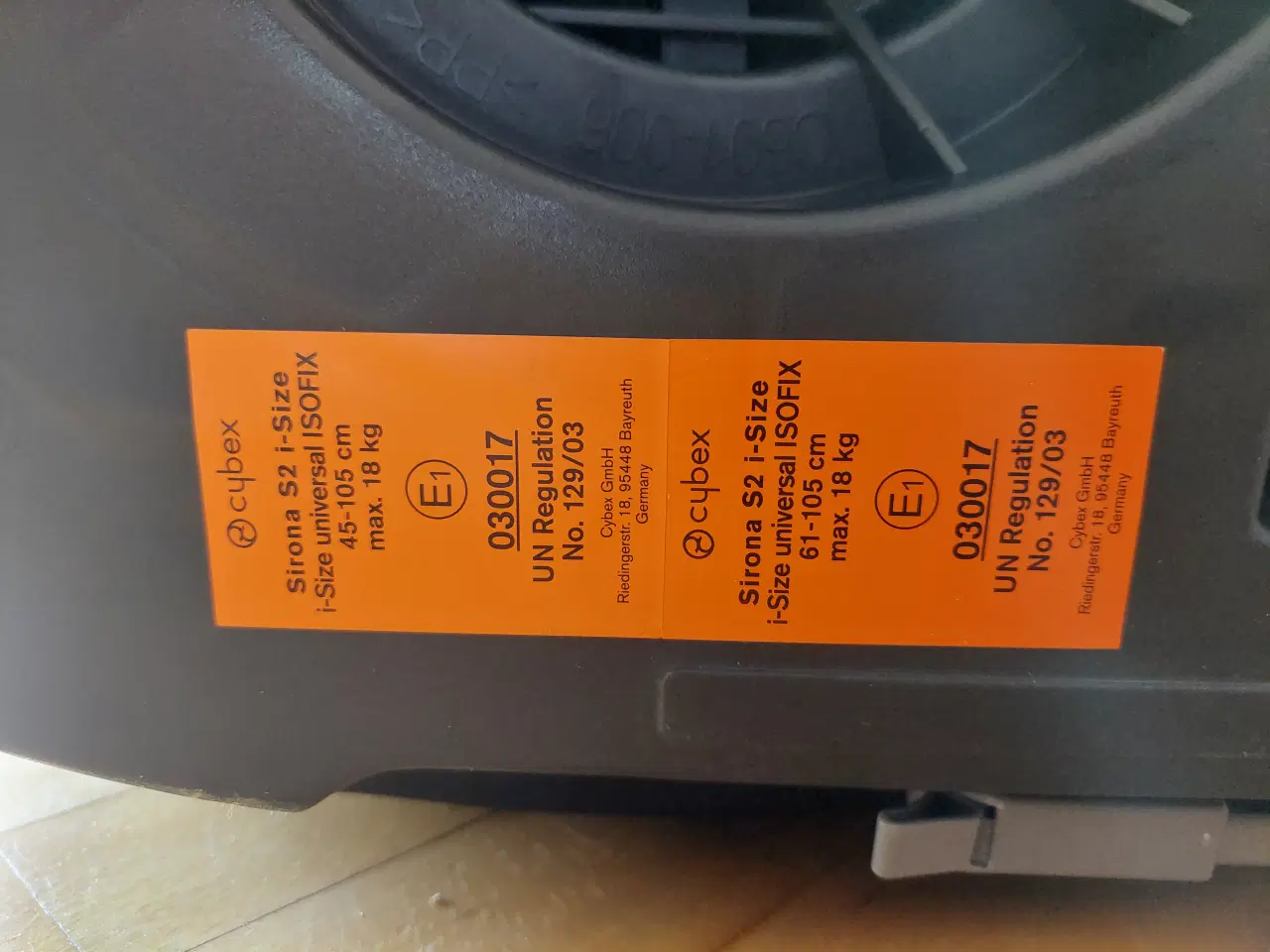 Billede 2 - Autostol med base. kan vippes ned. max 18 kg