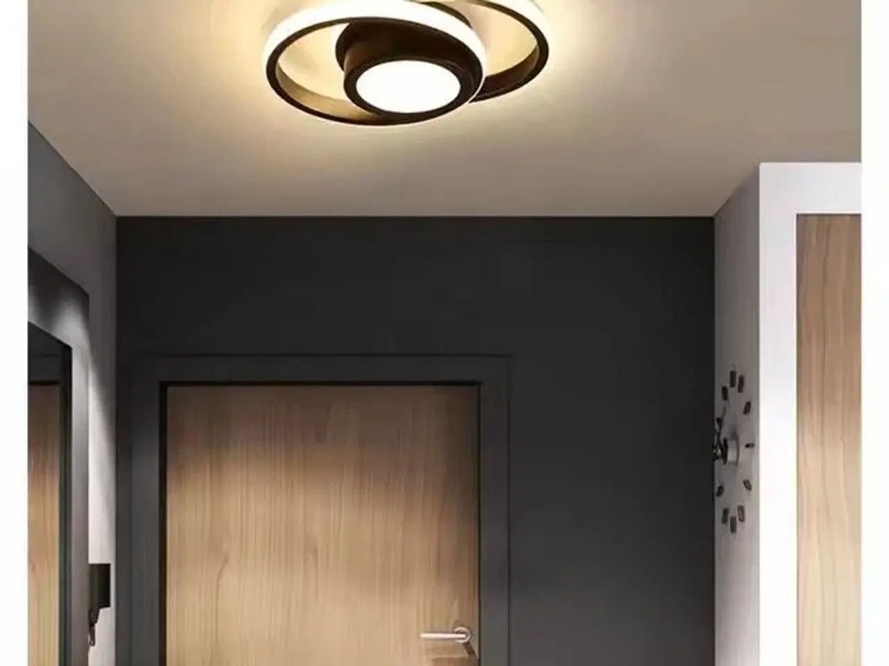 Billede 2 - 2 stk. Loftlampe LED Circle design Sort 32W